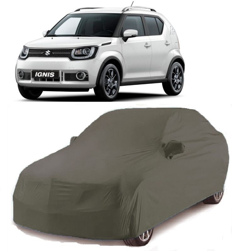 Gargi Traders Car Cover For Maruti Suzuki Ignis (With Mirror Pockets)  (Grey)