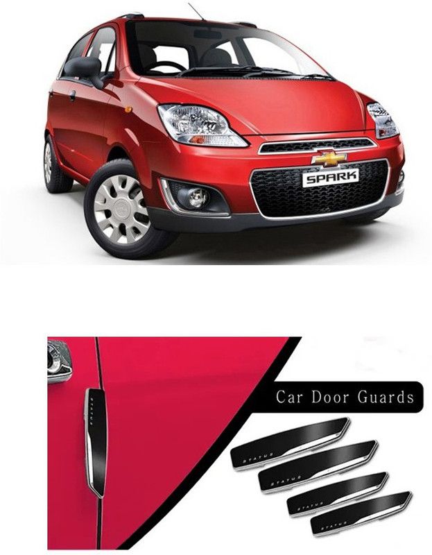Etradezone Plastic Car Door Guard  (Black, Pack of 4, Chevrolet, Spark)