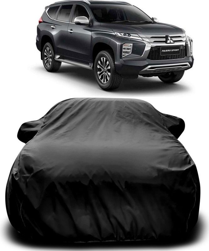MoTRoX Car Cover For Mitsubishi Pajero Sport (With Mirror Pockets)  (Black)