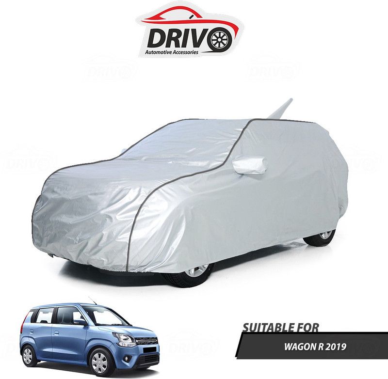 Drivo Car Cover For Maruti Wagon R EX (With Mirror Pockets)  (Silver)