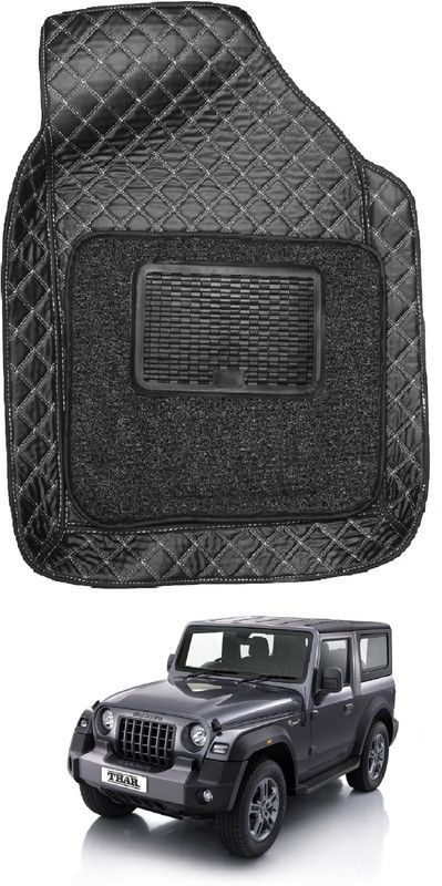 Auto Hub Leatherite 7D Mat For Mahindra Thar  (Black)