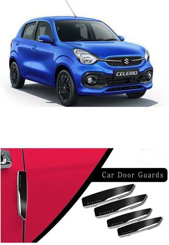 Accessorique Plastic Car Door Guard  (Black, Pack of 4, Maruti, Celerio)