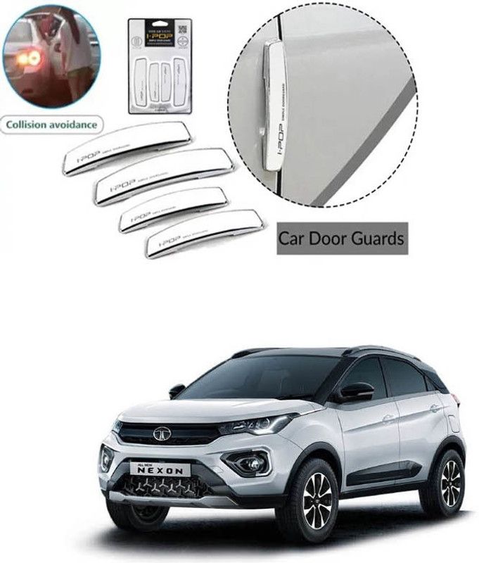 ACCESSORIQUE Plastic Car Door Guard  (White, Pack of 4, Tata, Universal For Car)