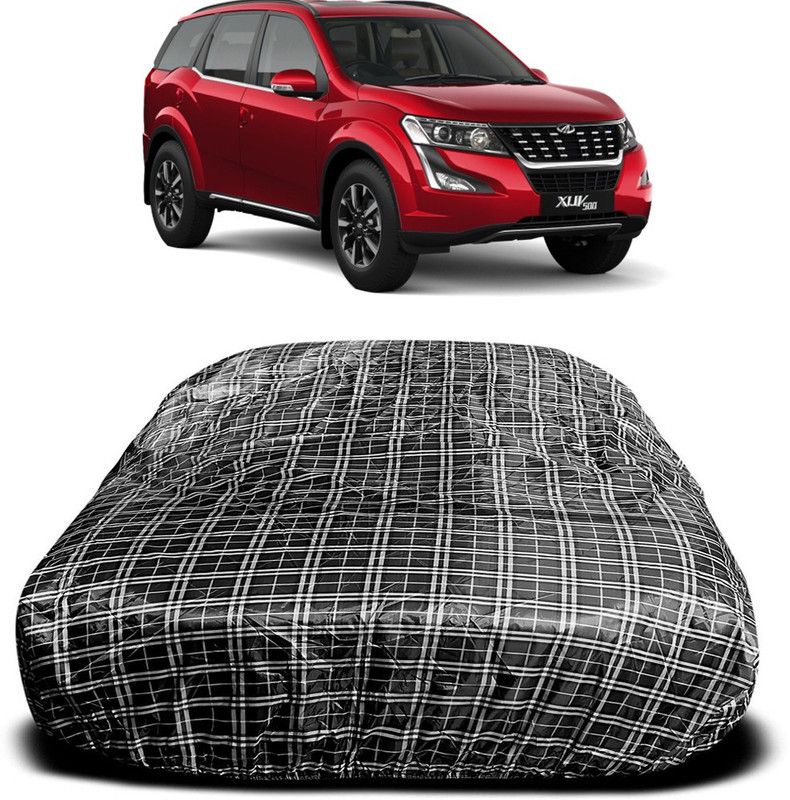 Genipap Car Cover For Mahindra XUV 500 (With Mirror Pockets)  (Silver, Black)