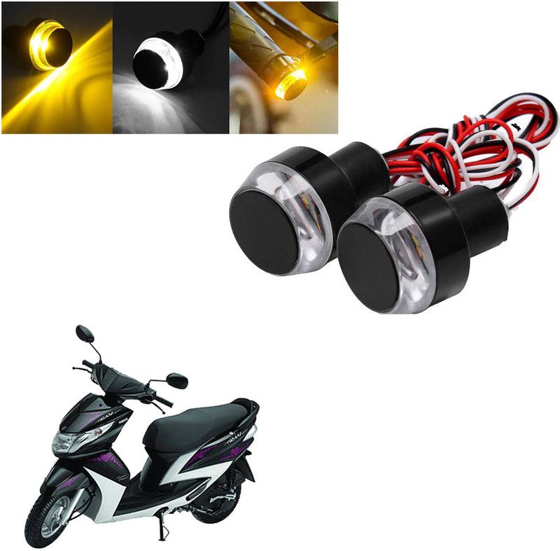 COMICAL HIGH QUALITY WATERPROOF BLINKING WITH WHITE ORANGE COLOR HANDLE/INDICATOR LIGHT-229 Indicator Light Motorbike LED for Yamaha (12 V, 15 W)  (Ray, Pack of 2)