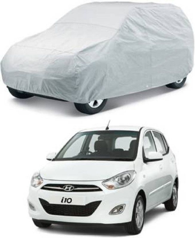 carbox Car Cover For Hyundai i10 (Without Mirror Pockets)  (Silver)