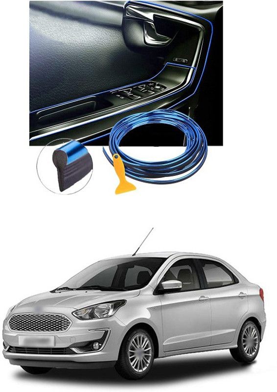 PECUNIA Car Interior Trim Strips-16.4ft/5M Universal Car Gap Fillers Automobile Moulding Line Decorative Accessories DIY Flexible Strip Garnish Accessory with Installing Tool (blue)e60 Car Beading Roll For Door  (5 m)