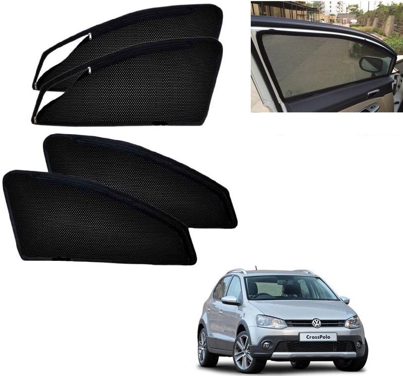 AuTO ADDiCT Side Window, Rear Window Sun Shade For Volkswagen Polo Cross  (Black)