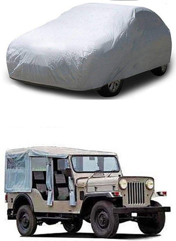 THE REAL ARV Car Cover For Mahindra Commander (With Mirror Pockets)  (Silver)
