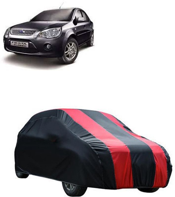 Kuchipudi Car Cover For Ford Fiesta Classic (Without Mirror Pockets)  (Red, Black, For 2005, 2006, 2007, 2008, 2009, 2010, 2011, 2012, 2013, 2014, 2015, 2016, 2017, 2018, 2019, NA Models)