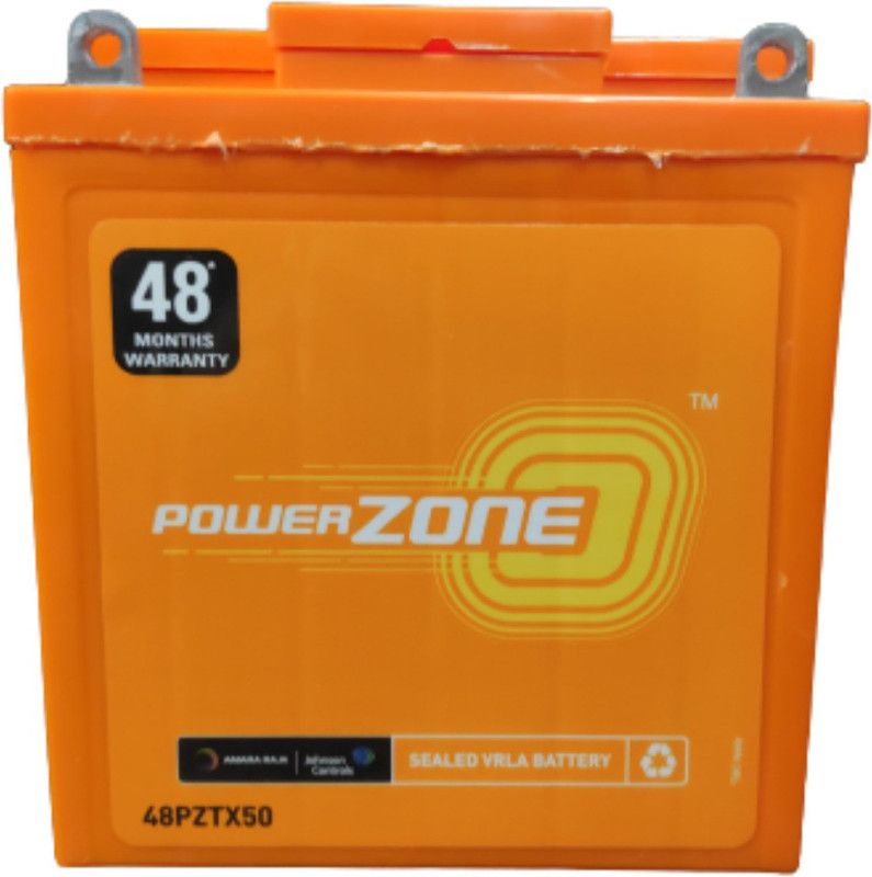 POWERZONE 48PZTX50 SEALED VRLA 2 WHEELE BATTERY 5 Ah Battery for Bike