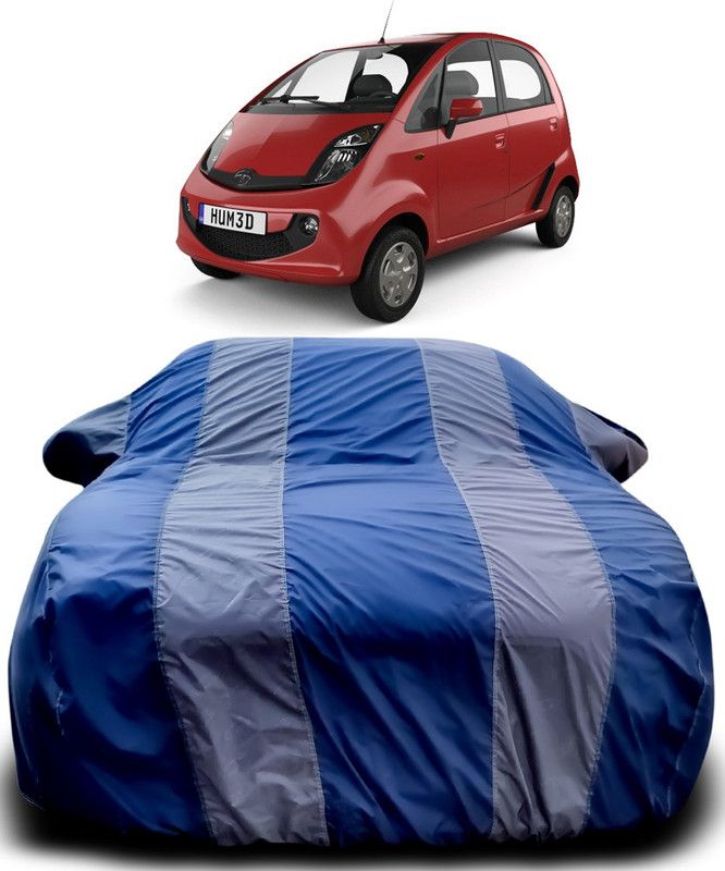 MoTRoX Car Cover For Tata Nano Genx (With Mirror Pockets)  (Blue, Grey)