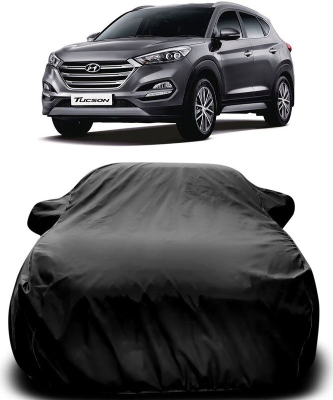 Genipap Car Cover For Hyundai Tucson (With Mirror Pockets)  (Black)