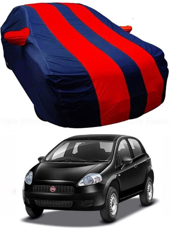 NEXTON Car Cover For Fiat Punto (With Mirror Pockets)  (Blue, Red)
