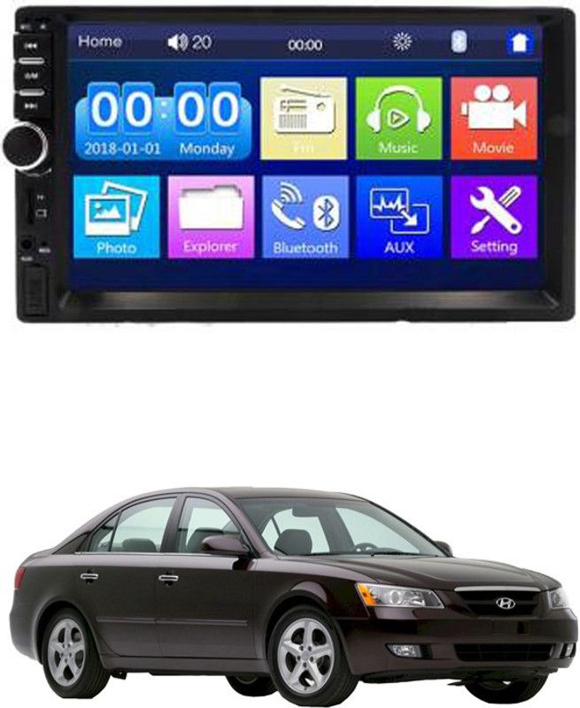 AYW 7 INCH Double Din Car Screen Stereo Media Player Audio Video Touch Screen Stereo Full HD with MP3/MP4/MP5/USB/FM Player/WiFi/Bluetooth & Mirror Link For Old Sonata Car Stereo  (Double Din)