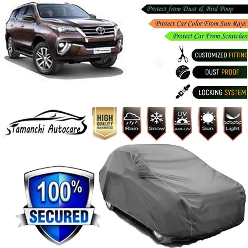 Tamanchi Autocare Car Cover For Toyota New Fortuner  (Grey)