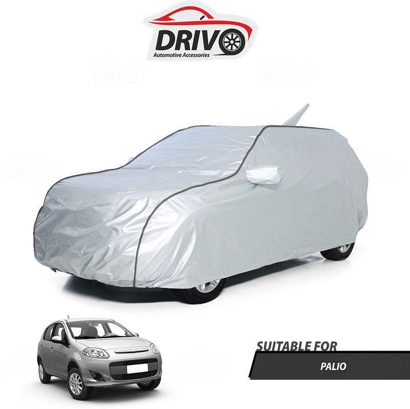 Drivo Car Cover For Fiat Palio (With Mirror Pockets)  (Silver)