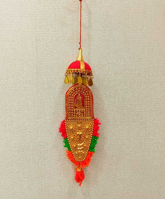 Style My Home Handcrafted Nettipattam Car Hanging| Caparison Wall Hanging| Wall Décor Car Hanging Ornament  (Pack of 1)