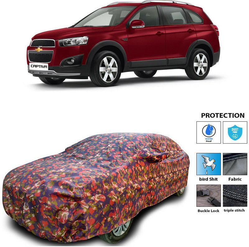 AutoTiger Car Cover For Chevrolet Captiva (With Mirror Pockets)  (Multicolor)