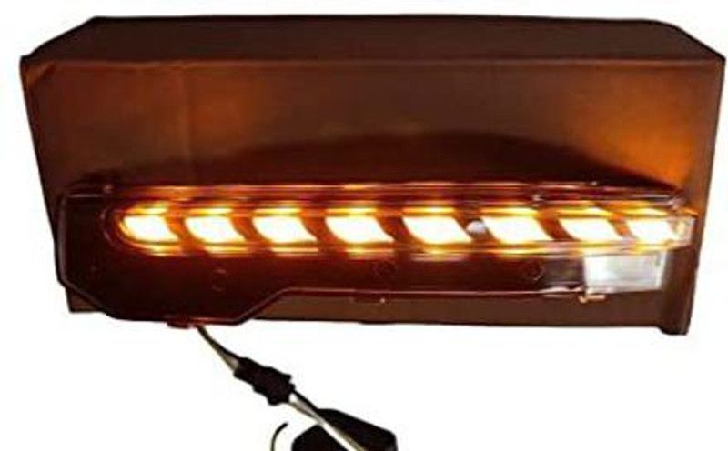 pitzone Side Mirror Indicator Drl Reflector Compatible for Creta 2020 - Set of 2 Car Reflector Light  (Red)