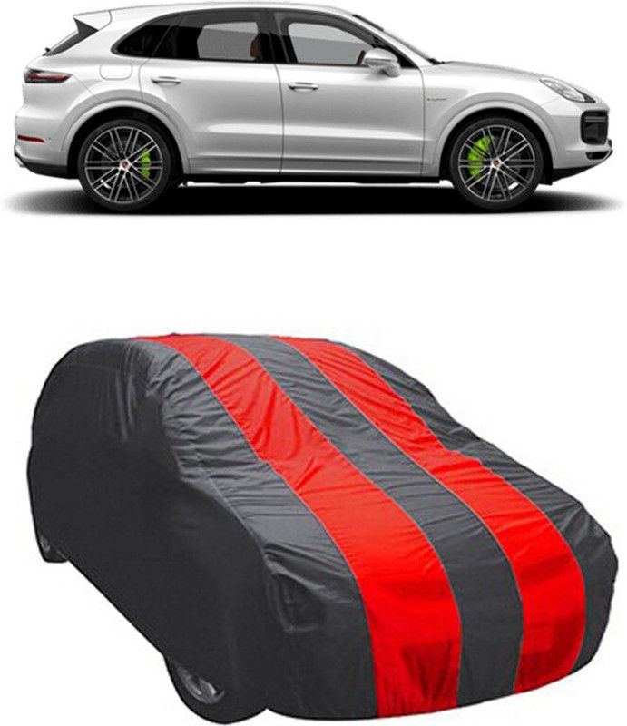 AutoTiger Car Cover For Porsche Cayenne (With Mirror Pockets)  (Red, Grey)