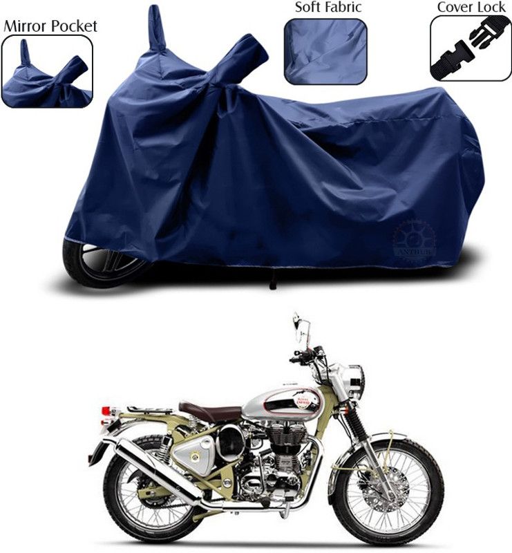 SEBOMGO Waterproof Two Wheeler Cover for Royal Enfield  (Bullet Trials 500, Blue)