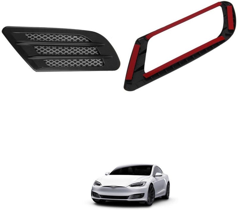 PECUNIA Car Hood Vent Exterior Side Scoop Hood Cover,Exterior Hood Air Vent Trim 490 Matte, Glossy Tata Universal For Car Side Garnish