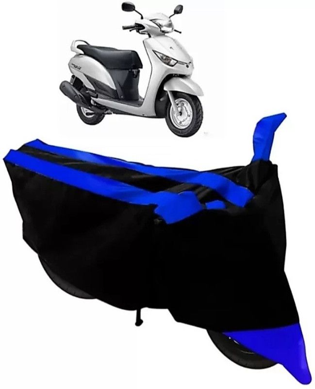 ELECTRIBLES Two Wheeler Cover for Yamaha  (Alpha, Black, Blue)