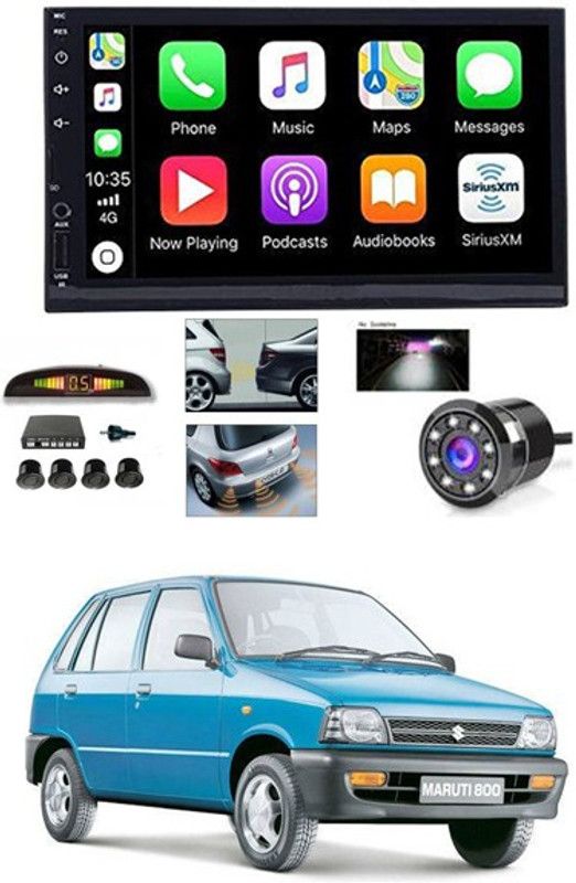 MATIES 7 INCH Full Double Din Car Screen Stereo Media Player Audio Video Touch Screen Stereo Full HD with MP3/MP4/MP5/USB/FM Player/WiFi/Bluetooth & Mirror Link with Back Rear Camera & Black Sensor For Maruti 800 Car Stereo  (Double Din)