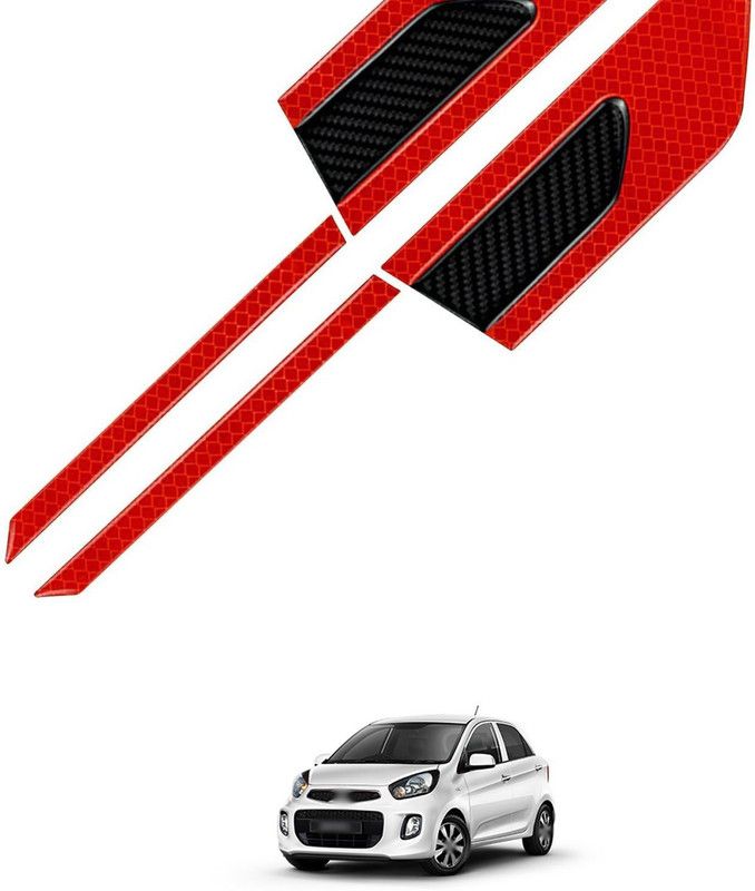 PROEDITION Plastic Car Bumper Guard  (Red, Pack of 4, Hyundai, Universal For Car)