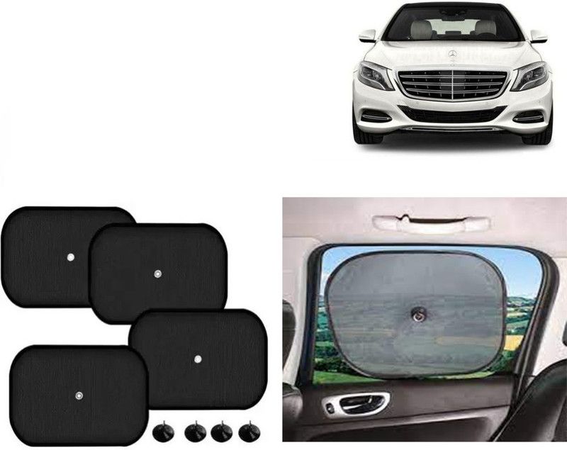 FINCOSTA Side Window Sun Shade For Mercedes Benz S-Class  (Black)