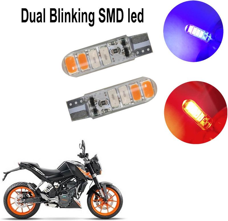 Vagary Colorful Blinking Parking Light 037 Parking Light, License Plate Light, Fog Lamp Car, Motorbike LED for KTM (12 V, 5 W)  (Duke 200, Pack of 2)