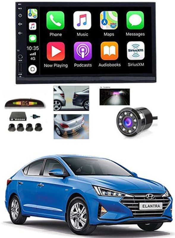 RKPSP 7 INCH Full Double Din Car Screen Stereo Media Player Audio Video Touch Screen Stereo Full HD with MP3/MP4/MP5/USB/FM Player/WiFi/Bluetooth & Mirror Link with Back Rear Camera & Black Sensor For Elantra Car Stereo  (Double Din)