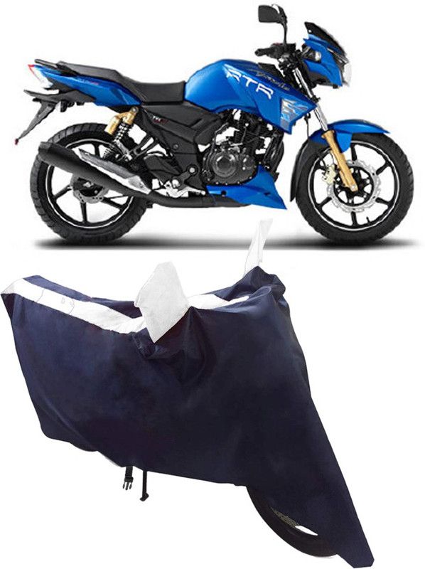 BLUERIDE Two Wheeler Cover for TVS  (Apache RTR 180, White)