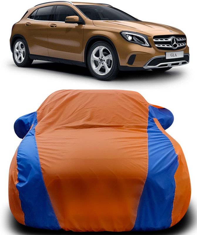 Elegance Car Cover For Mercedes Benz 2020 GLA (With Mirror Pockets)  (Orange, Blue)