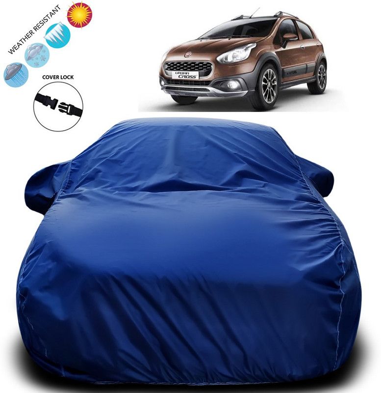 Purpleheart Car Cover For Fiat Urban Cross (With Mirror Pockets)  (Blue)