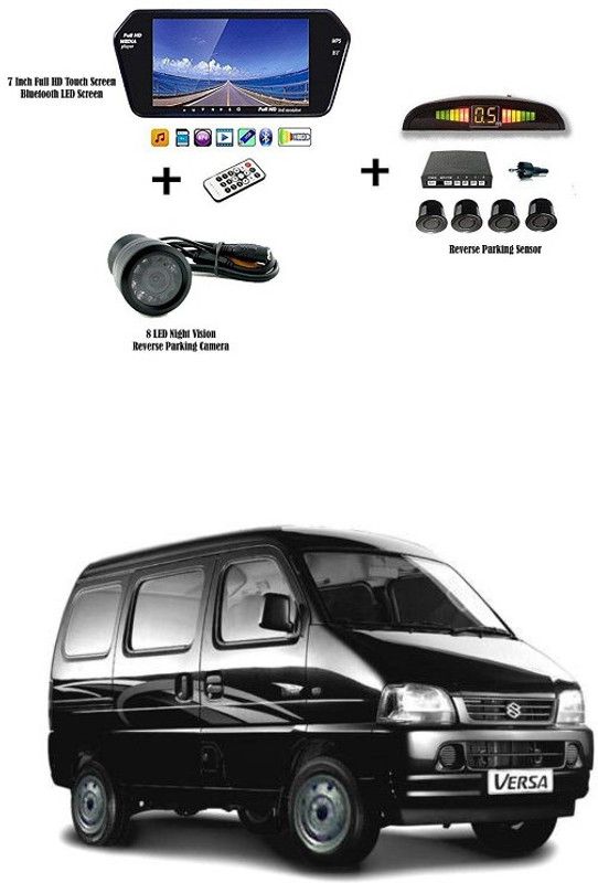 PRTEK Video Monitor with USB & Bluetooth +Reverse Parking Camera 0098 Vehicle Camera System