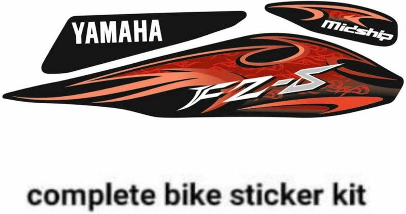 SAMIE Sticker & Decal for Bike  (Orange, Black)