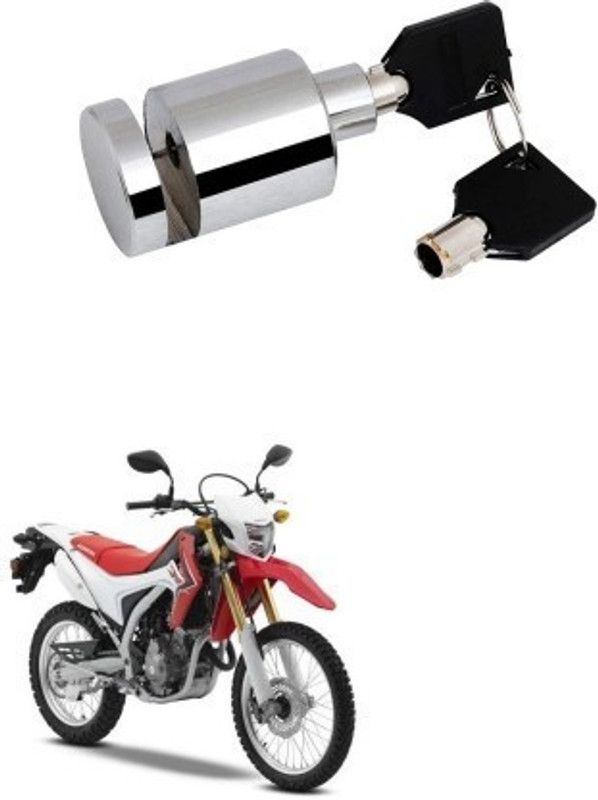 AS TRADERS Heavy Duty Disc Brake Lock Stainless Steel 7mm Pin for Honda CRF 250 L Heavy Duty Disc Brake Lock Stainless Steel 7mm Pin for Honda CRF 250 L Disc Lock  (Silver)