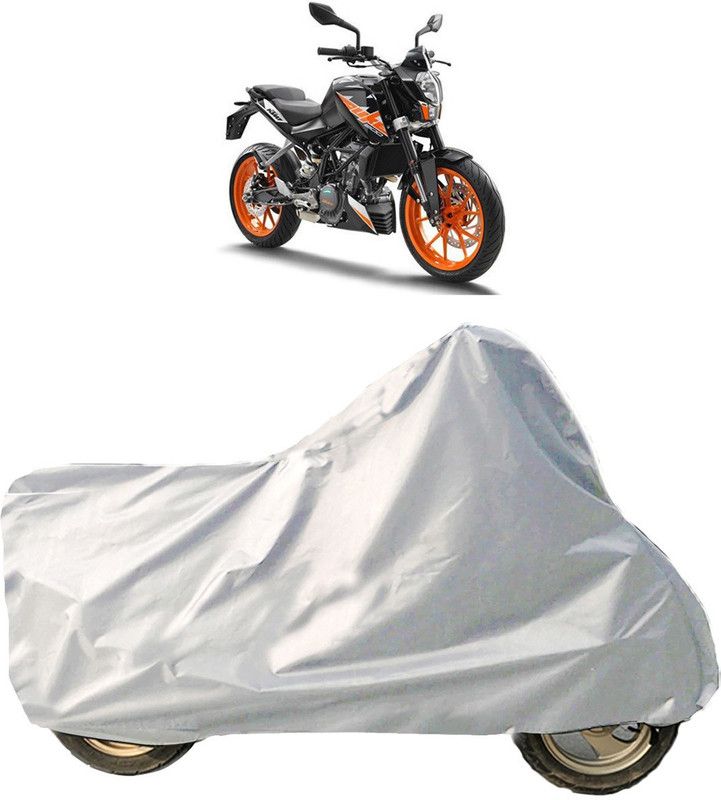 ACTOVISH Two Wheeler Cover for KTM  (Duke 200, Silver)