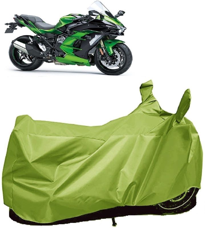 AutoFave Two Wheeler Cover for Kawasaki  (Ninja H2 SX, Green)