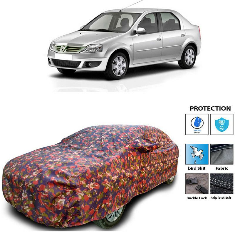 Genipap Car Cover For Mahindra Verito (With Mirror Pockets)  (Multicolor)