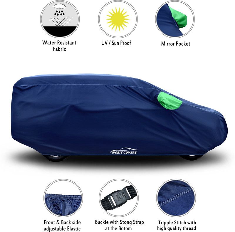XAFO Car Cover For Chevrolet Beat (With Mirror Pockets)  (Green)
