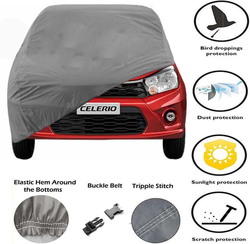 E Mart Car Cover For Maruti Suzuki Celerio (Without Mirror Pockets)  (Grey)