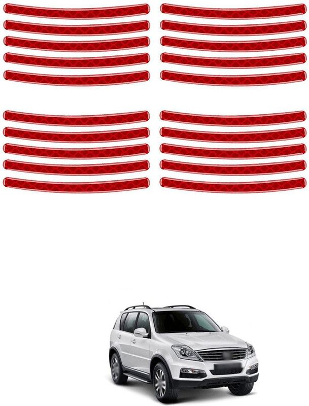PROEDITION Plastic Car Bumper Guard  (Red, Pack of 20, Mahindra, Universal For Car)