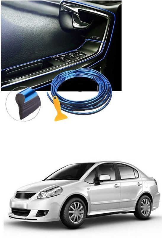 PECUNIA Car Interior Trim Strips-16.4ft/5M Universal Car Gap Fillers Automobile Moulding Line Decorative Accessories DIY Flexible Strip Garnish Accessory with Installing Tool (blue)e143 Car Beading Roll For Bumper, Trunk  (5 m)