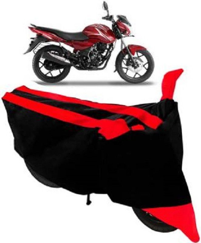 Star India Waterproof Two Wheeler Cover for Bajaj  (Discover 150 f, Red, Black)