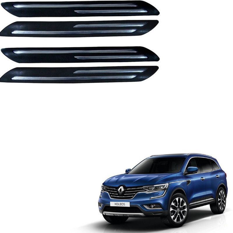 KOZDIKO Stainless Steel Car Bumper Guard  (Black, Silver, Pack of 4, Renault, Koleos)