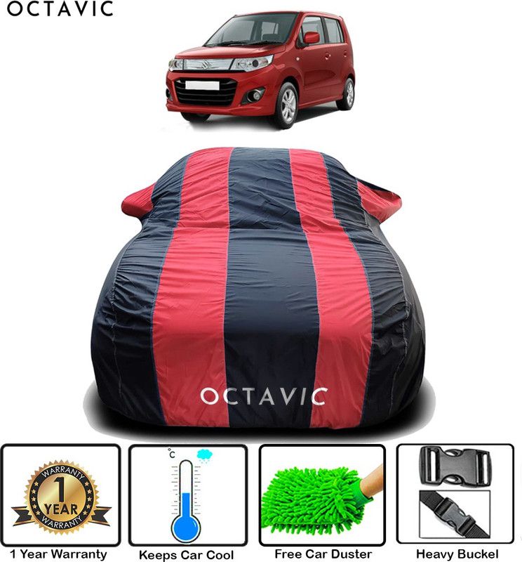 octavic Car Cover For Maruti WagonR Stingray (With Mirror Pockets)  (Red)