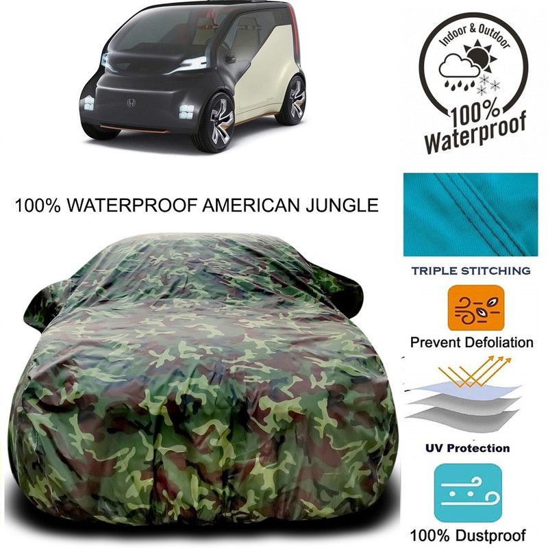 HAAMAR Car Cover For Honda NeuV (With Mirror Pockets)  (Brown, Green)
